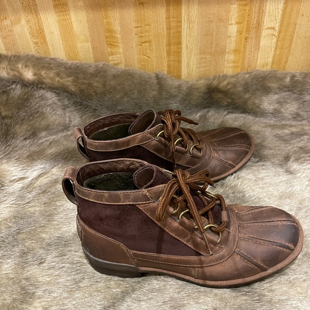 UGG Chestnut Leather Ankle Boot